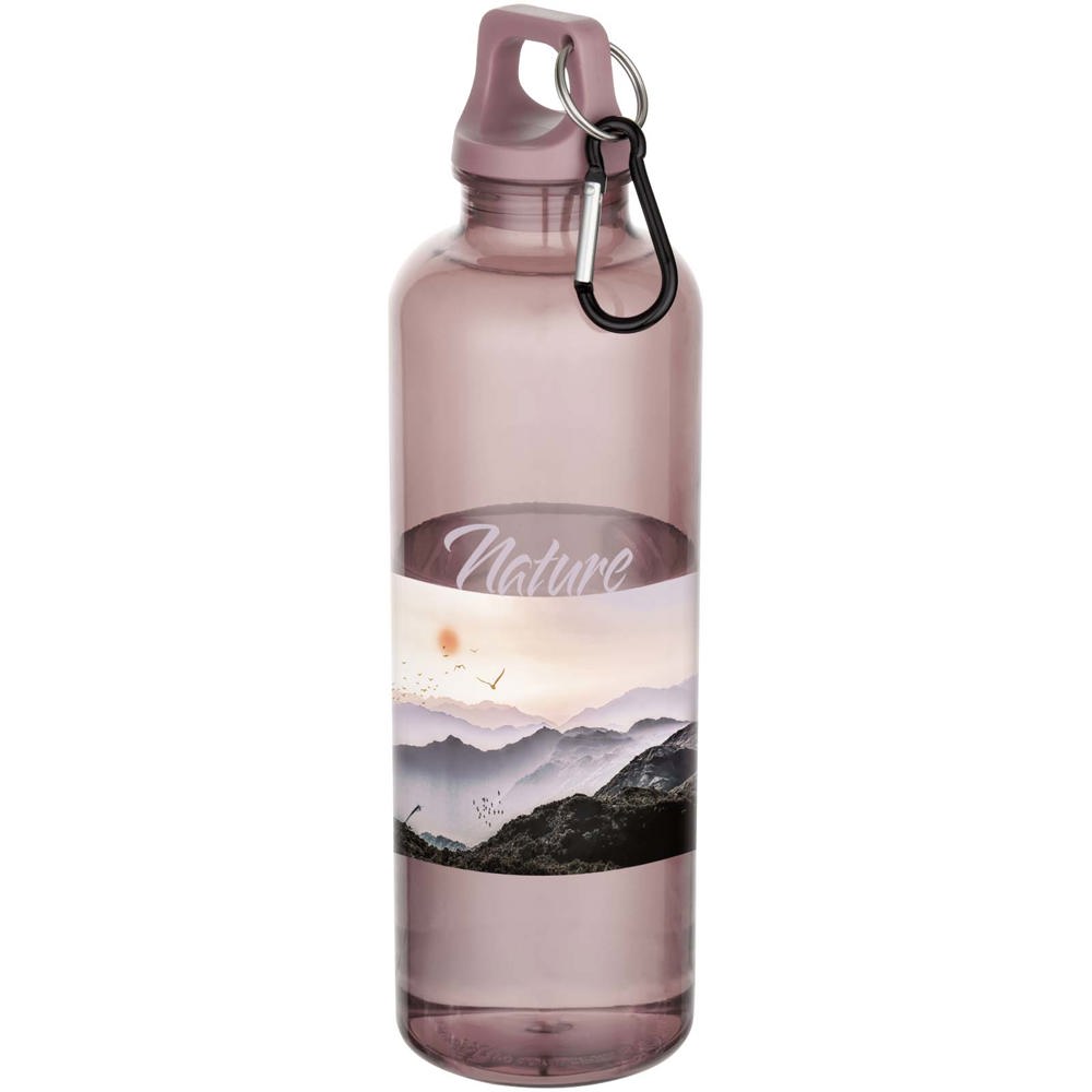 Bouteille d’eau Oregon de 750 ml en plastique recyclé certifié RCS avec mousqueton Rose poudré