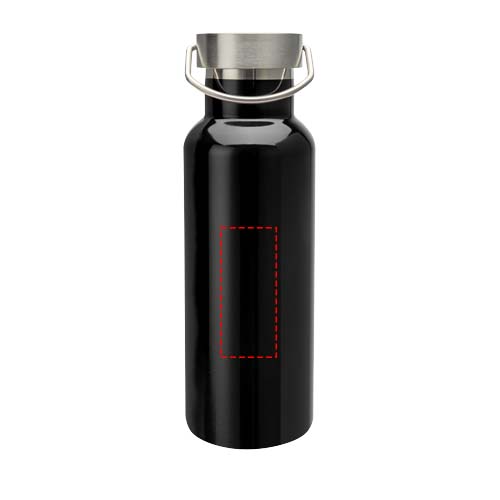 Thor 500 ml RCS-zertifizierte Trinkflasche aus Edelstahl schwarz