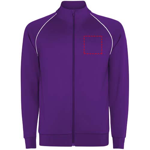 Valier Herren Sweatshirt mit durchgehendem Reissverschluss malve