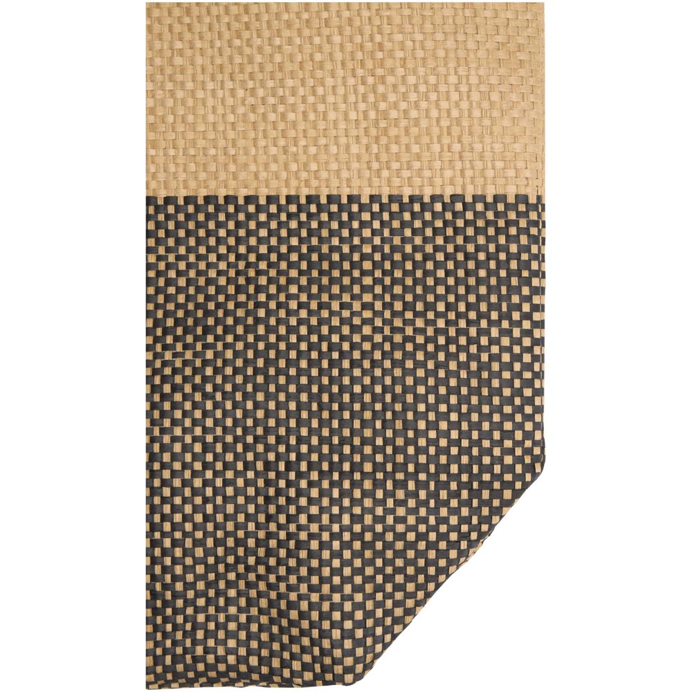 Rhythm grosse Strohpapier Tragetasche mit Reissverschluss, 21 l Schwarz