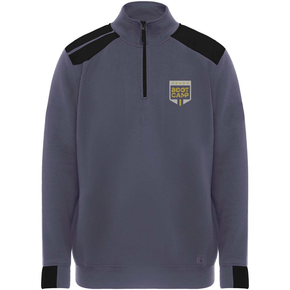Maverick Pullover für Herren mit halbem Reissverschluss, 280 g/m2 blei, schwarz