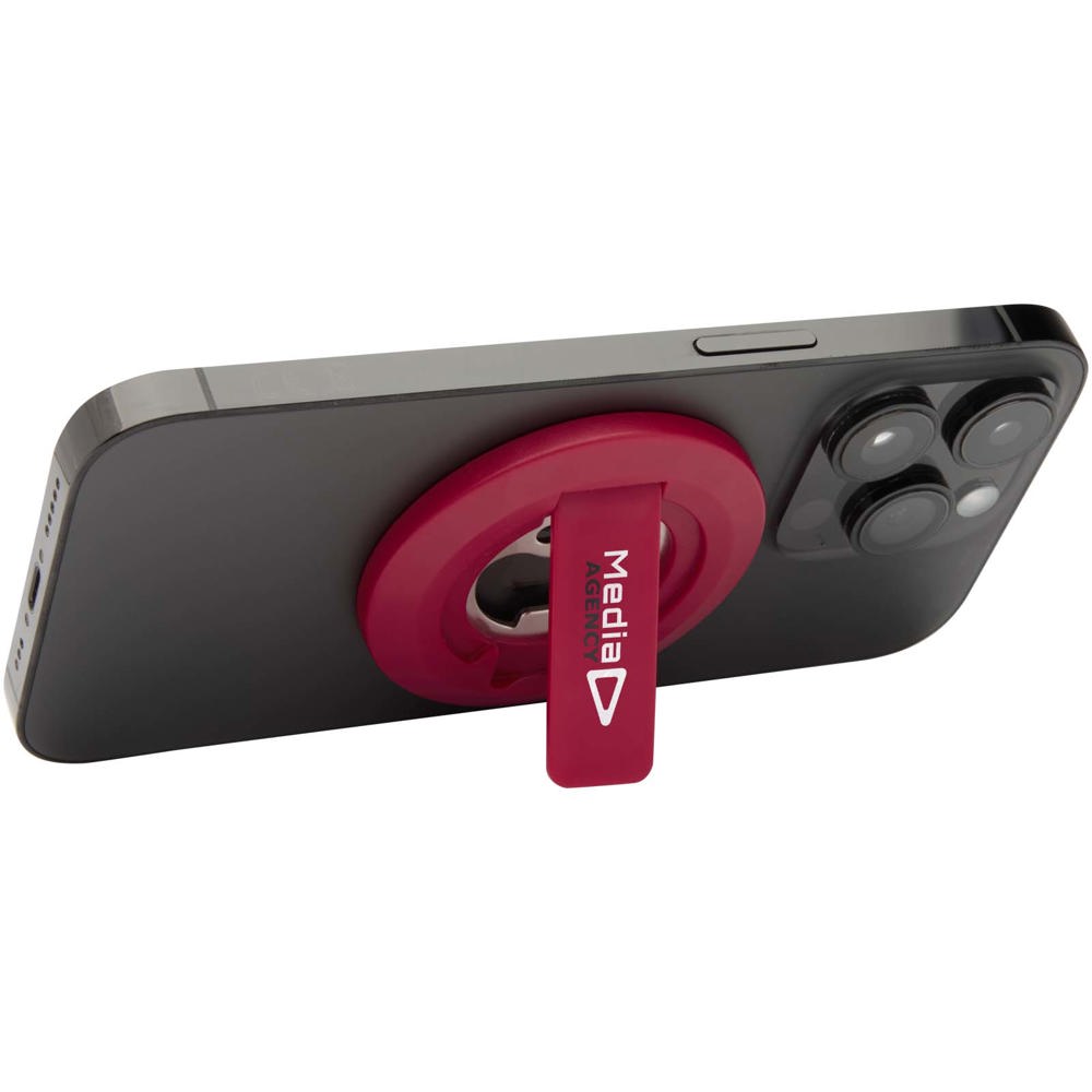 Ain Magnetische Smartphonehalterung aus recyceltem Kunststoff mit Flaschenöffner rot