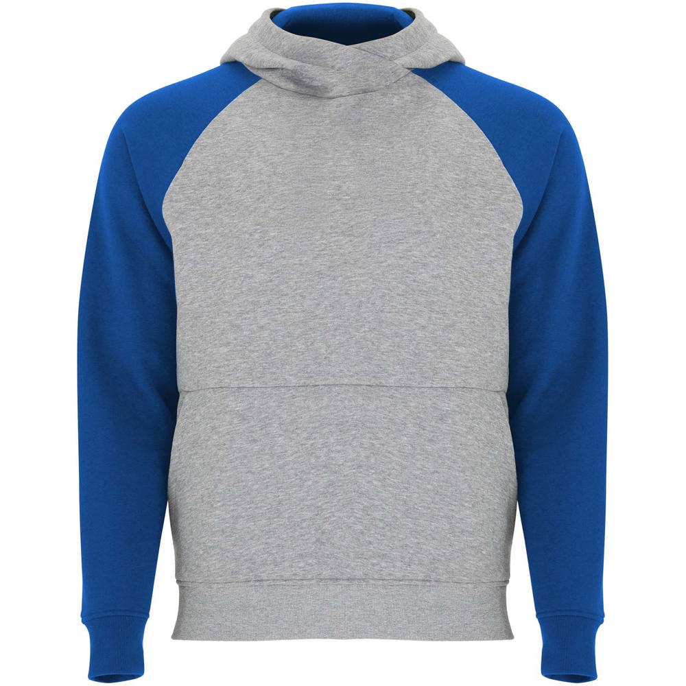 Badet zweifarbiger Kapuzenpullover für Kinder heather grau, royalblau