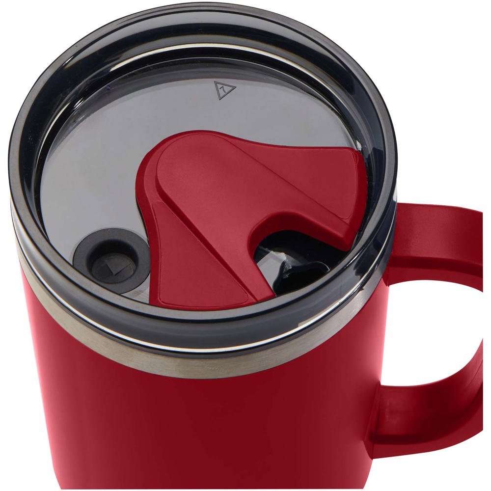 Mug isotherme Melbourne 1200 ml certifié RCS avec paille Rouge