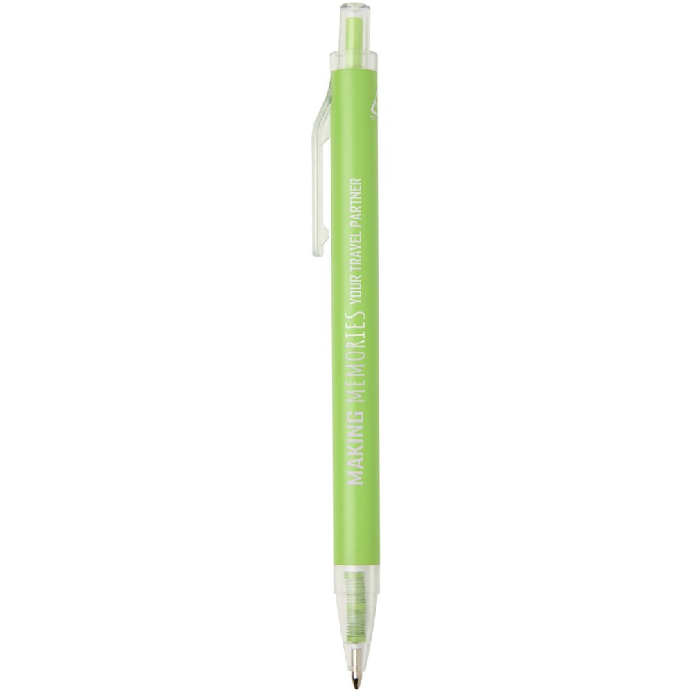 Stylo à bille Spectrum en aluminium recyclé (encre bleue) Citron vert
