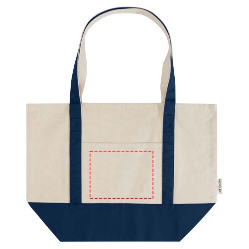 Sam 320 g/m² Tragetasche aus GRS recycelter Baumwolle navy, natur