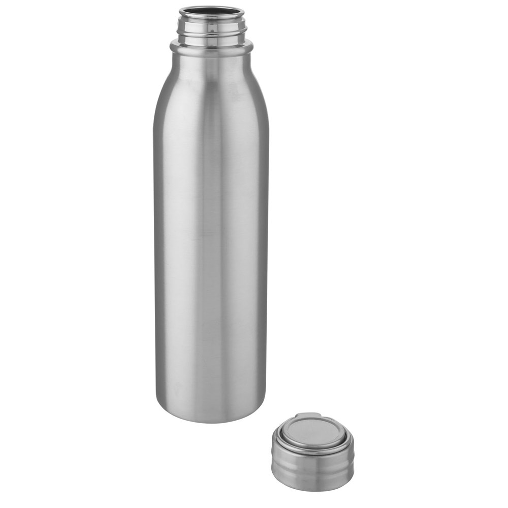 Bouteille d'eau Harper de 720 ml en acier inoxydable certifié RCS avec boucle métallique Argent