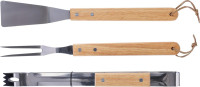 Grillset Kaitlyn | Edelstahl | 3 St. | Holzgriffe