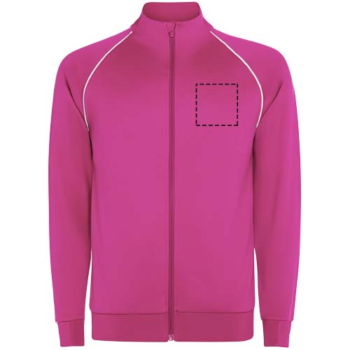 Valier Herren Sweatshirt mit durchgehendem Reissverschluss fluorrosa
