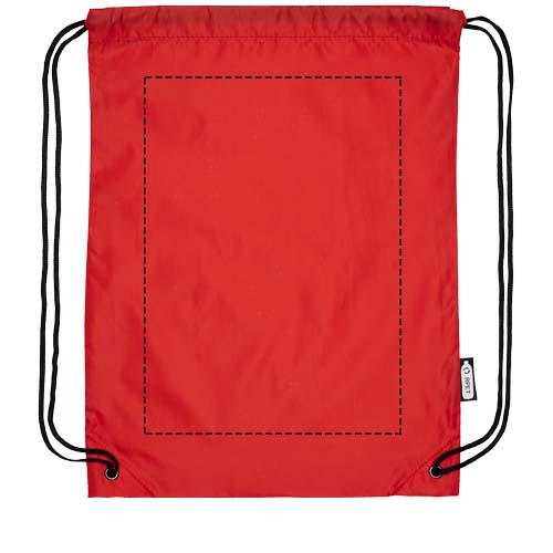 Sac à dos RPET Oriole avec cordon de serrage 5L rouge