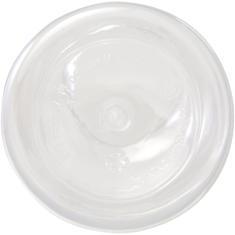 Bouteille d'eau Oregon de 400 ml en plastique recyclé avec mousqueton Blanc
