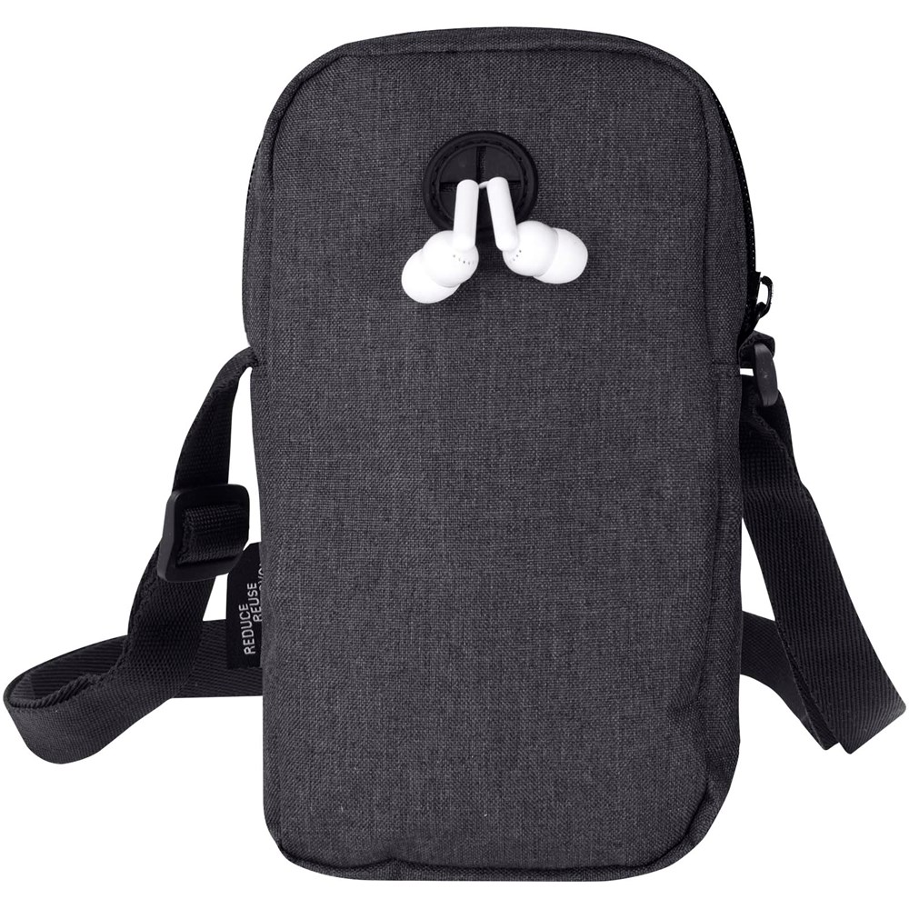 Ross Handytasche aus recyceltem GRS-Material Heather Charcoal