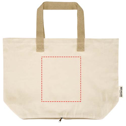 Sac shopping Sierra pliable en coton recyclé GRS 140 g/m2 7 L Naturel, Naturel