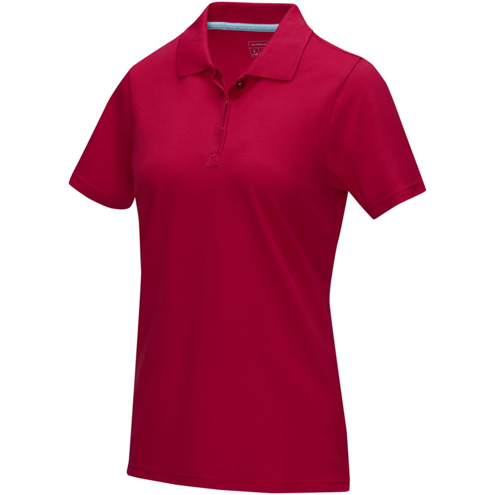 Polo Graphite bio manches courtes femme Rouge