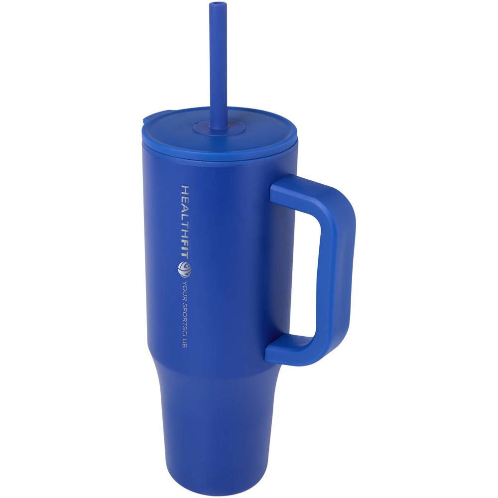 Brady 900 ml RCS-zertifizierter Isolierbecher mit Silikon Trinkhalm royalblau