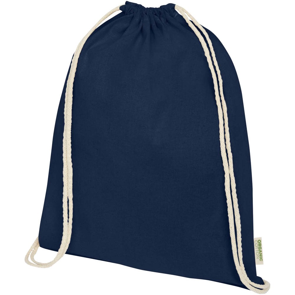 Orissa 100 g/m² Sac à dos en coton biologique avec cordon 5L Marine