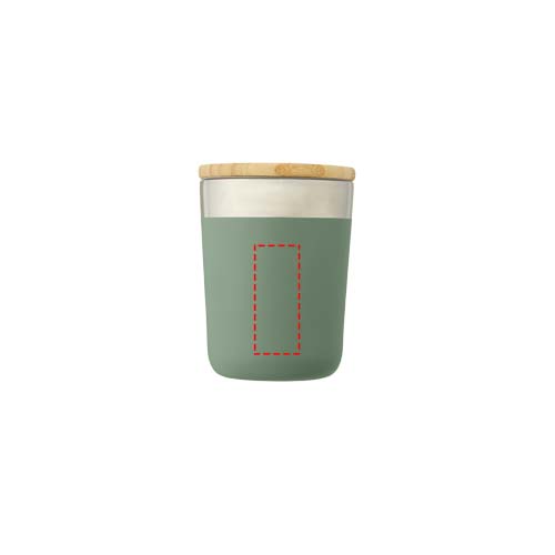 Lagan 330 ml Kupfer-Vakuum Isolierbecher mit Bambusdeckel heather grün