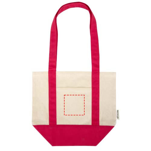 Mini sac shopping Sam en coton recyclé GRS 320 g/m2 Rouge, Naturel