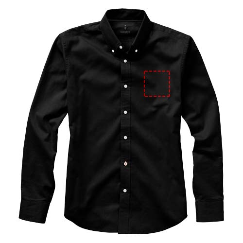 Chemise oxford manches longues homme Manitoba Noir