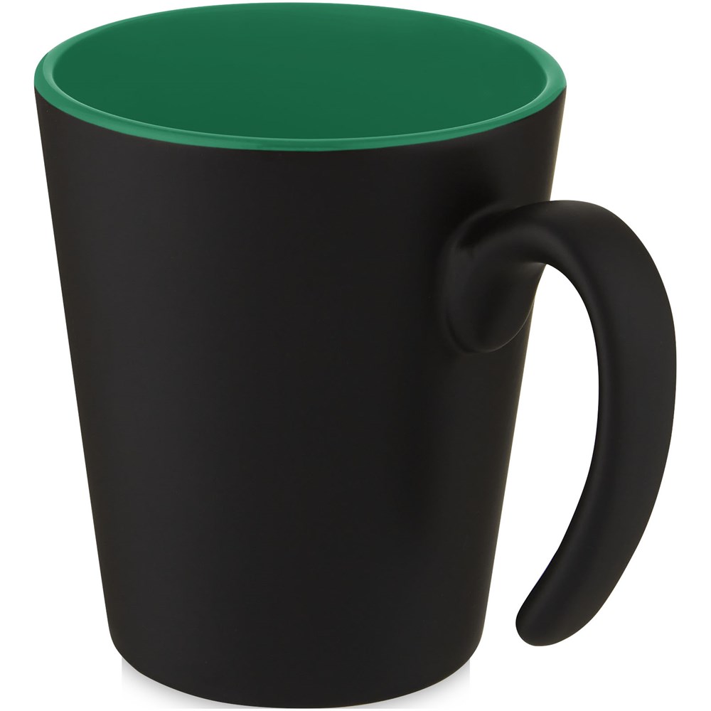 Oli 360 ml Keramikbecher mit Henkel grün, schwarz