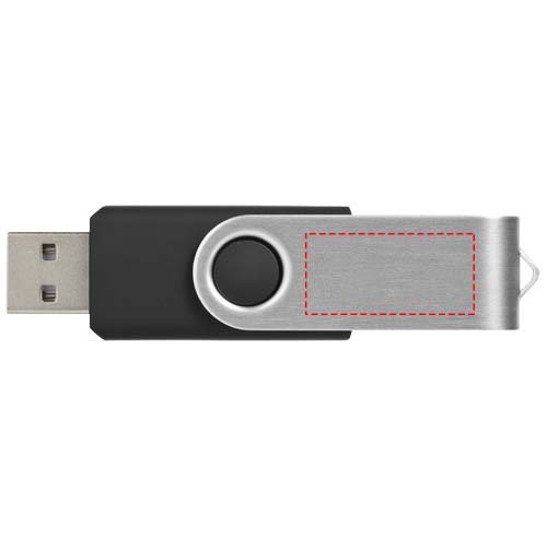 Clé USB 2 Go Rotate-basic Noir, Argent