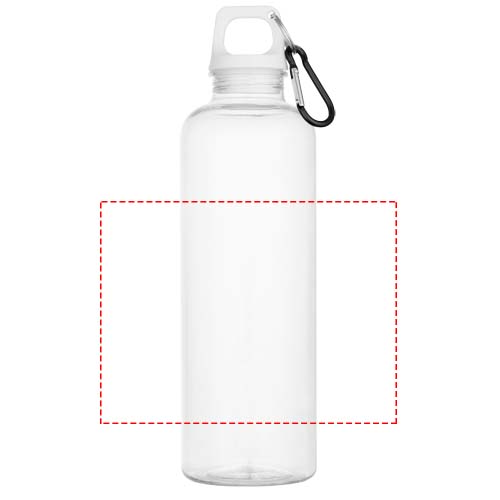 Bouteille d’eau Oregon de 750 ml en plastique recyclé certifié RCS avec mousqueton blanc