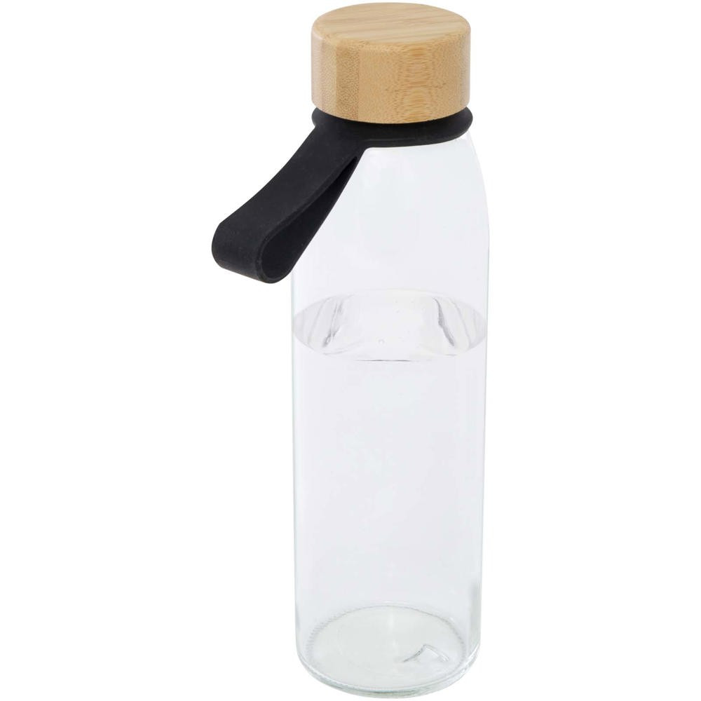 Porto 500 ml Glas-Flasche mit Silikongriff und Bambusdeckel