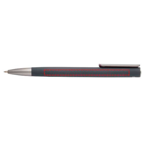 Ziguur Kugelschreiber aus recyceltem Aluminium (schwarze Mine) storm grey