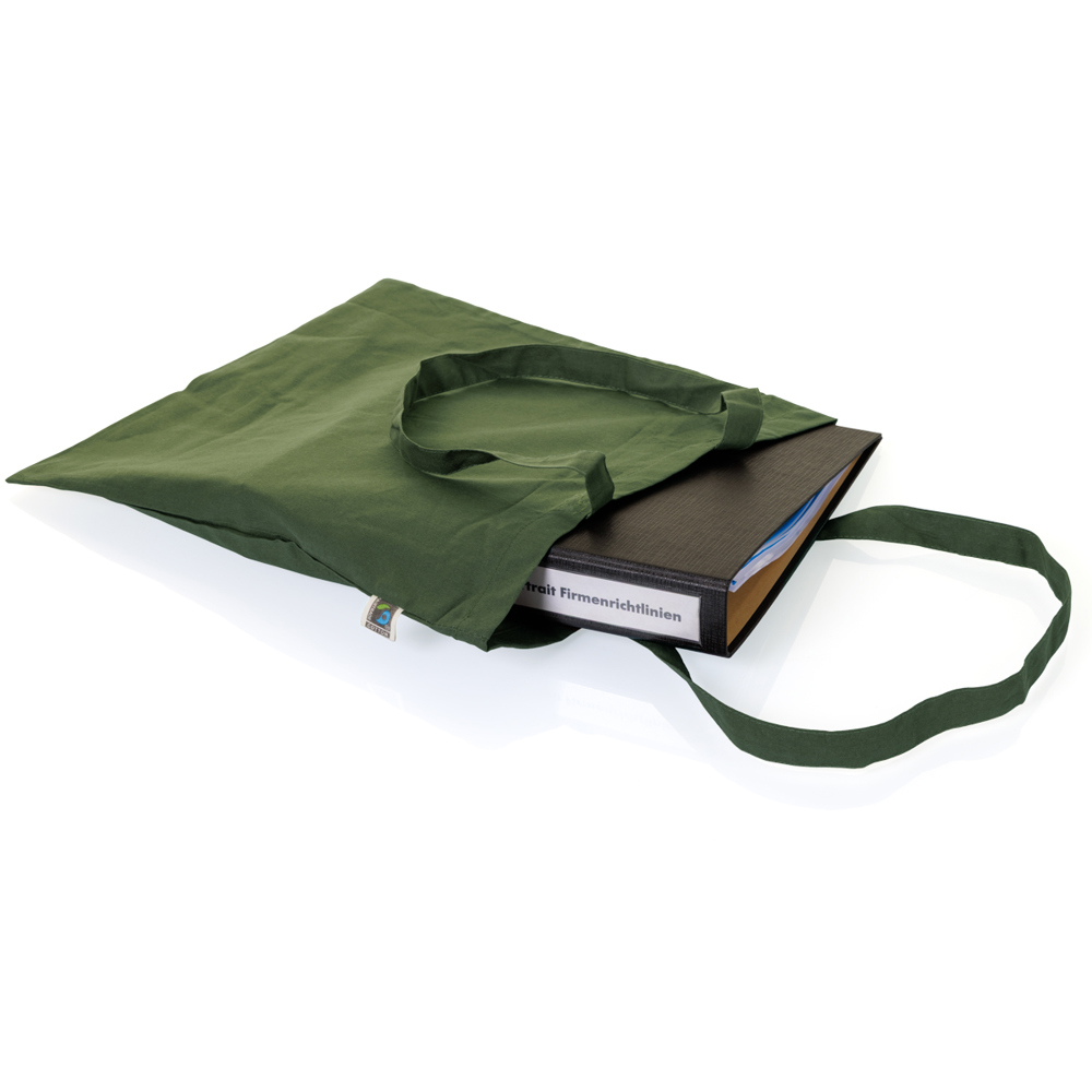 Sac en coton Fairtrade Loredana vert foncé