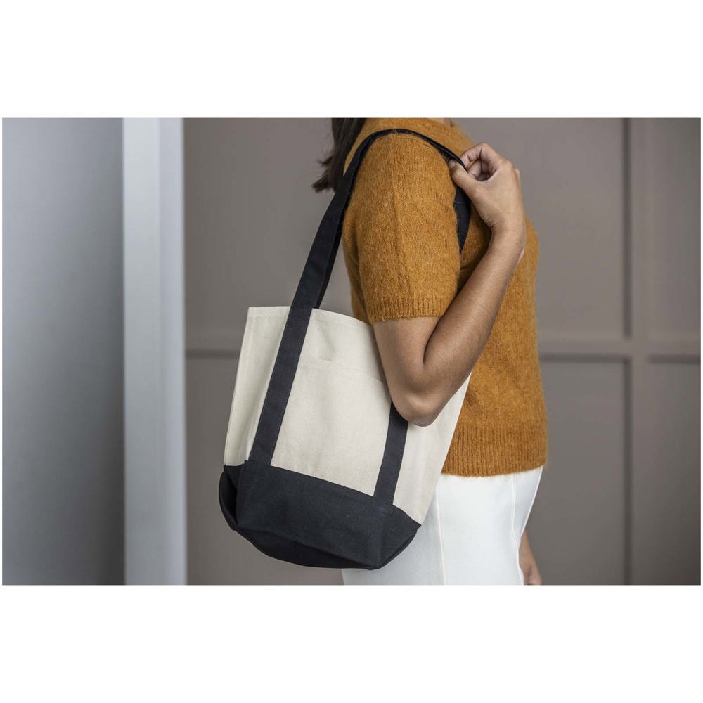 Mini sac shopping Sam en coton recyclé GRS 320 g/m2 Rouge, Naturel