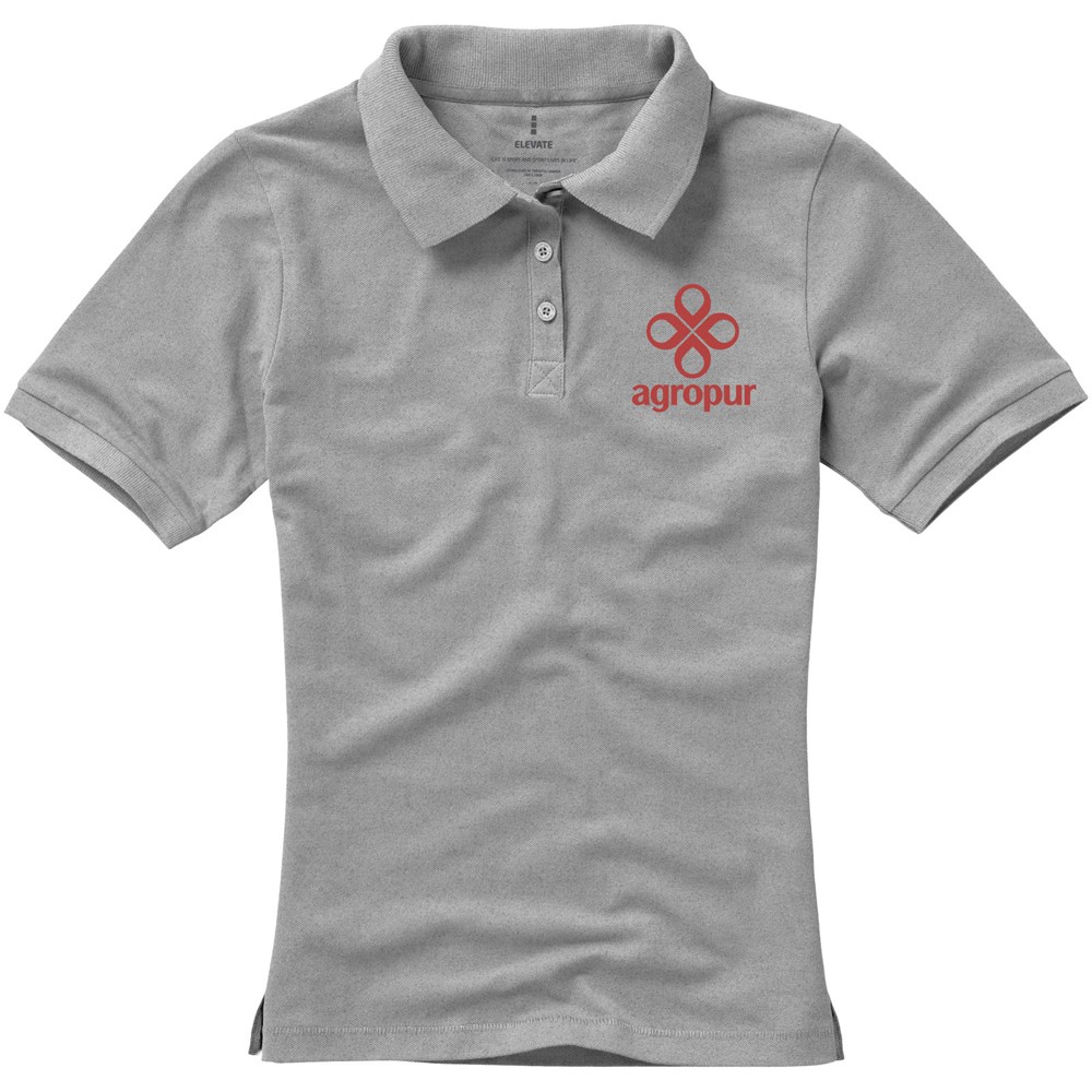 Calgary Poloshirt für Damen grau meliert