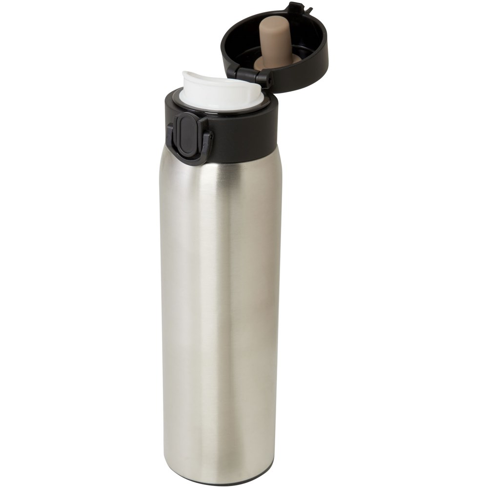 Fiole isotherme Sika de 450 ml en acier inoxydable recyclé certifié RCS Argent