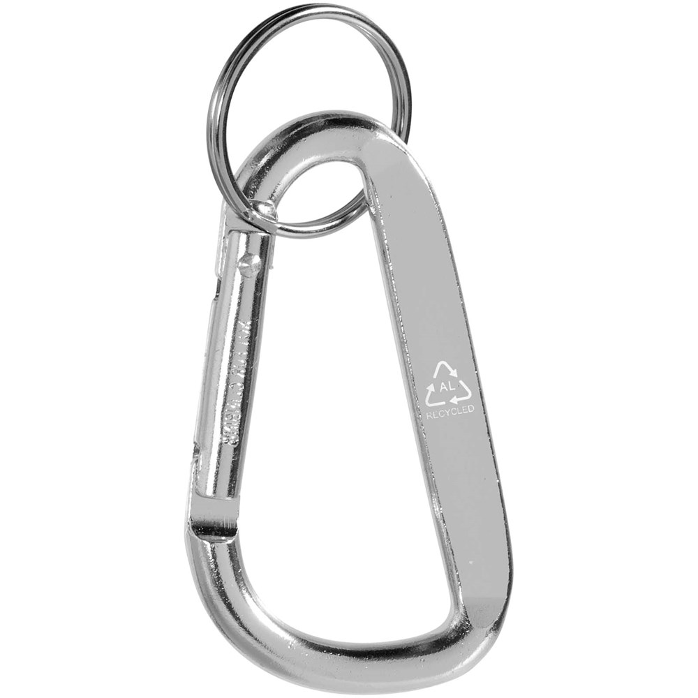 Timor RCS Karabiner Schlüsselanhänger aus recyceltem Aluminium silber