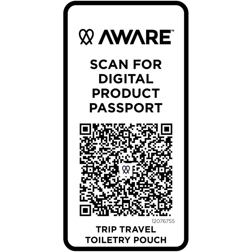 Trousse de toilette de voyage Trip Aware™ de 2 L en matériaux recyclés Hale Blue