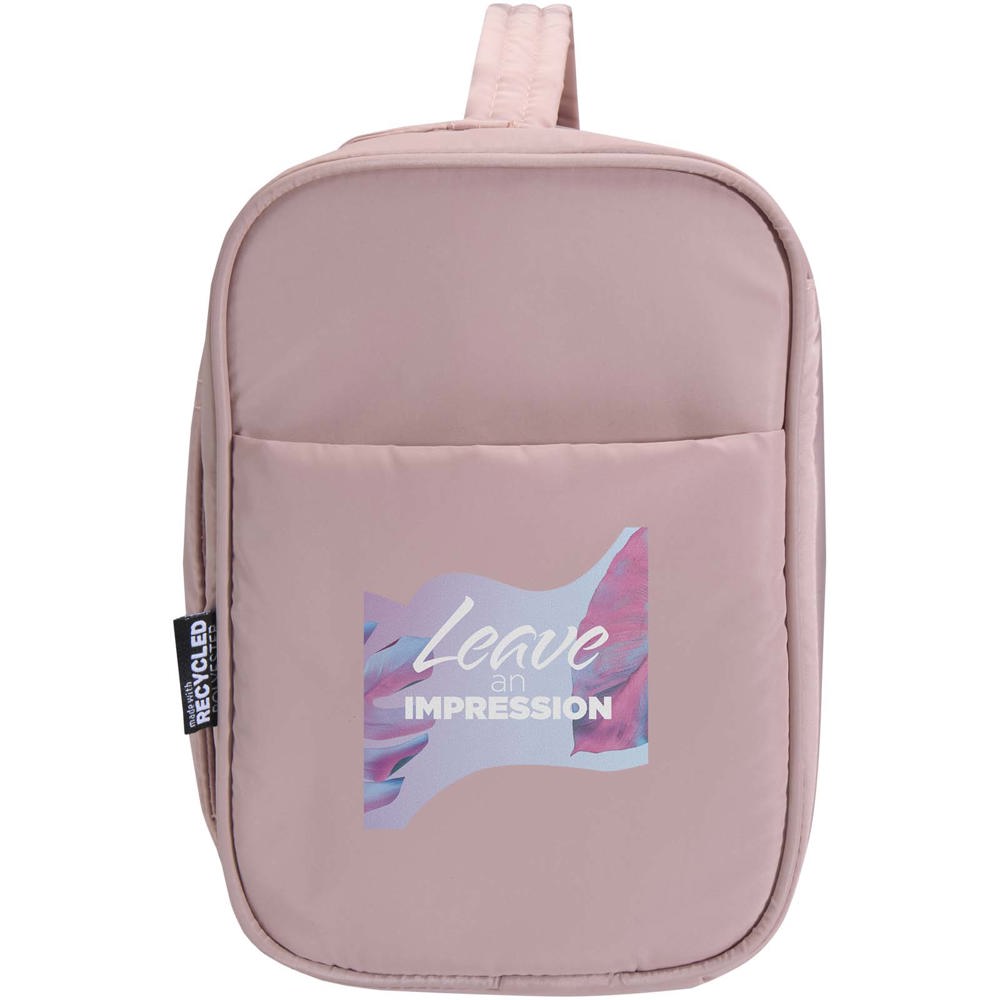 Trousse de toilette à suspendre Puffer recyclée et certifiée GRS de 8 L Rose poudré