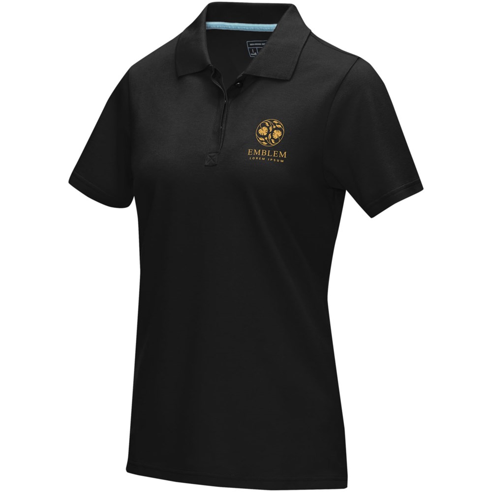 Polo Graphite bio manches courtes femme Noir