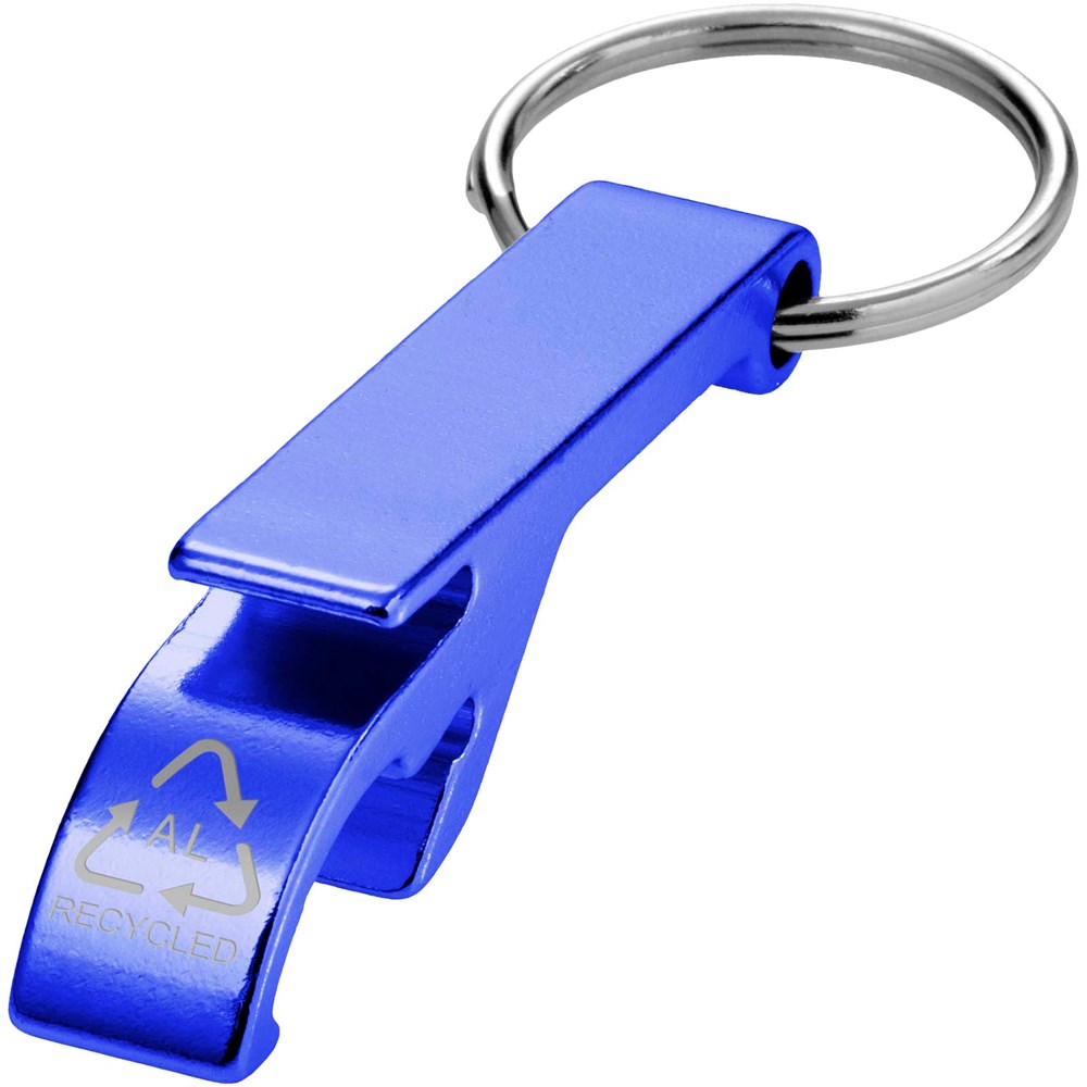 Tao Schlüsselanhänger mit Flaschen- und Dosenöffner aus recyceltem RCS Aluminium royalblau