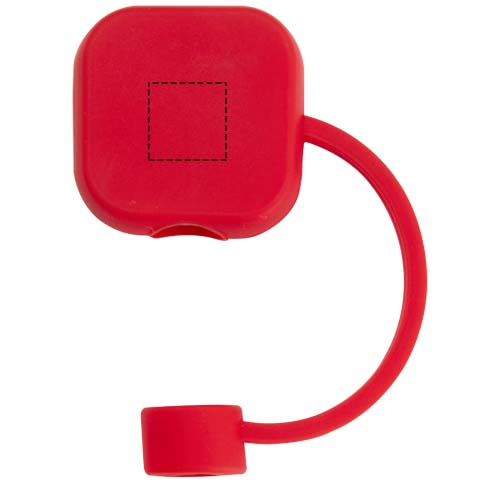 Capuchon pour paille Sip en silicone rouge