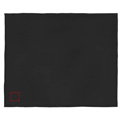 Springwood Decke aus weichem Fleece und Sherpa-Plaid schwarz, offwhite