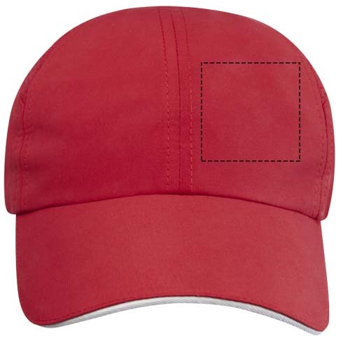 Morion GRS recycelte Cool Fit Kappe mit sechs Segmenten Rot