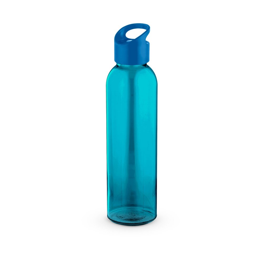 PORTIS GLASS Bouteille en verre 500mL avec bouchon en PP bleu roi
