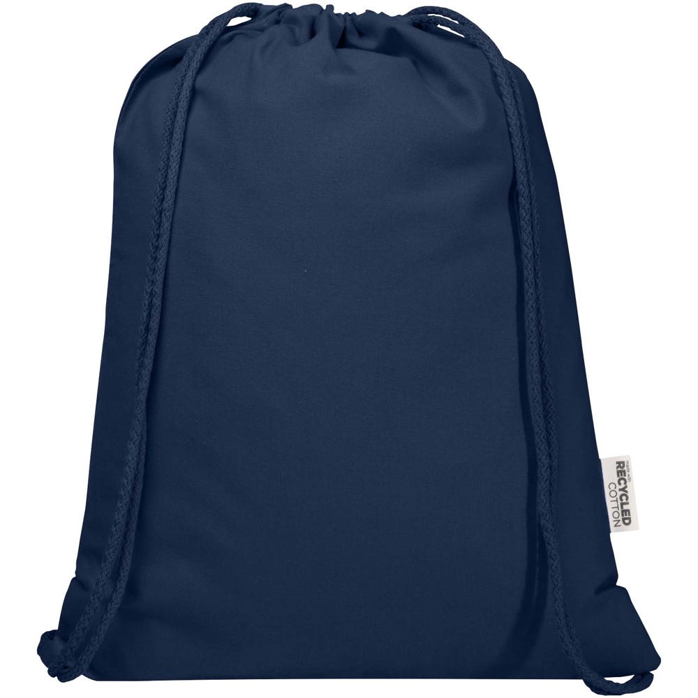 Sac de 5 L avec cordon Oregon Blend en coton recyclé 140 g/m² certifié GRS Marine