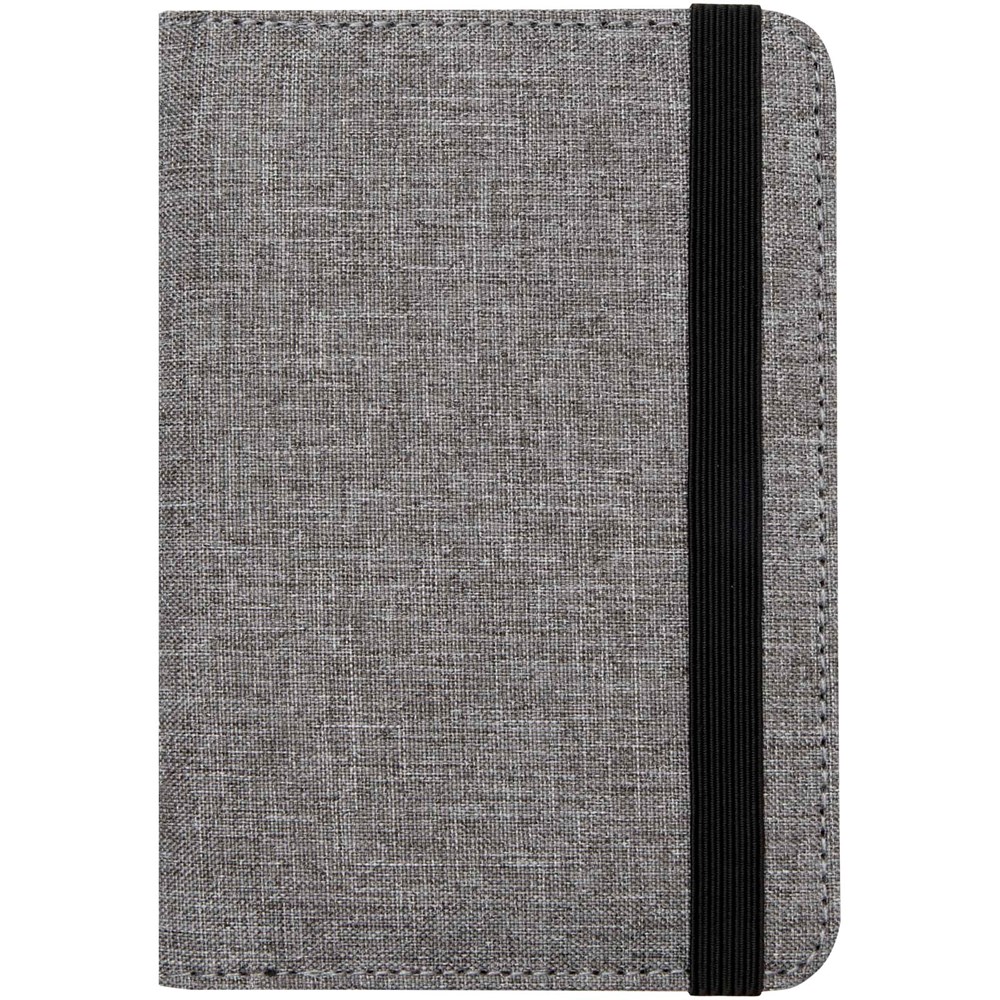 Porte-passeport RFID Ross en rPET certifié GRS Gris