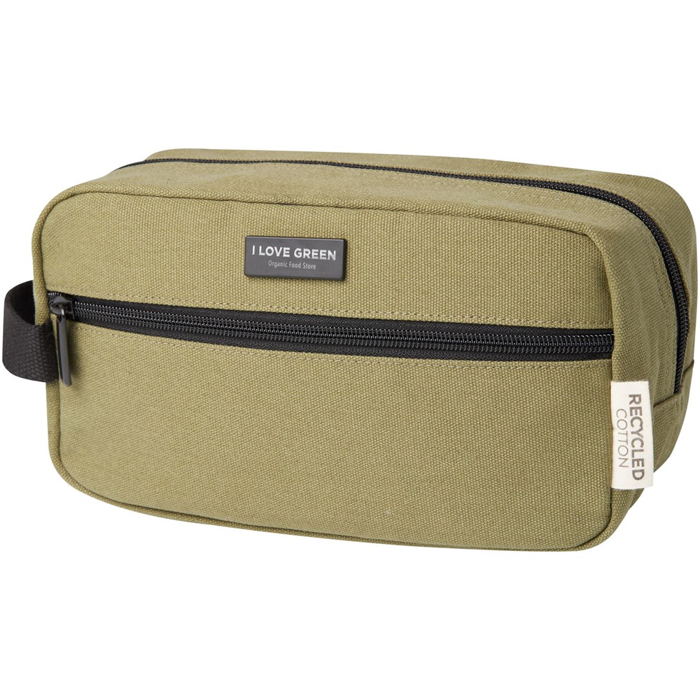 Joey Kosmetiktasche aus GRS recyceltem Canvas 3,5 L olive