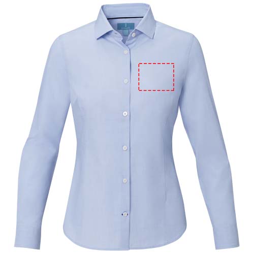 Cuprite Langarm Shirt aus Bio-Baumwolle für Damen Hellblau