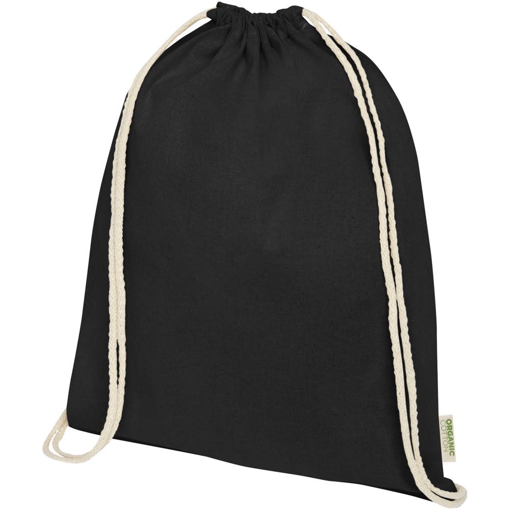 Sac refermable à cordon Odisha de 5 L bio certifié OCS 140 g/m² noir