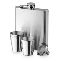 NOVAK Set aus Edelstahlflasche und Gläsern 200 mL