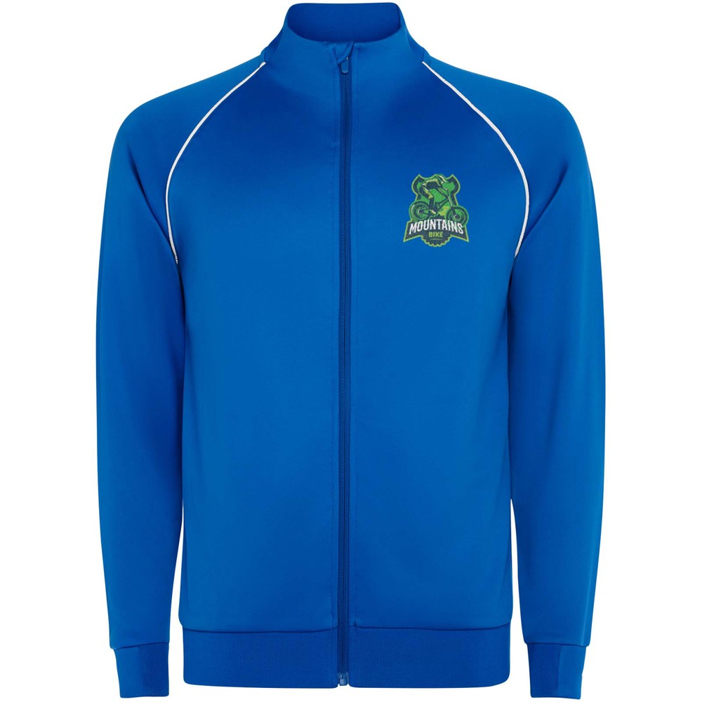 Valier Herren Sweatshirt mit durchgehendem Reissverschluss royalblau