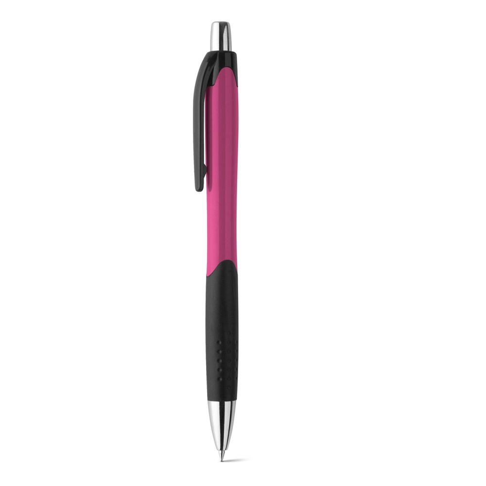 CARIBE Stylo en plastique avec clip rose