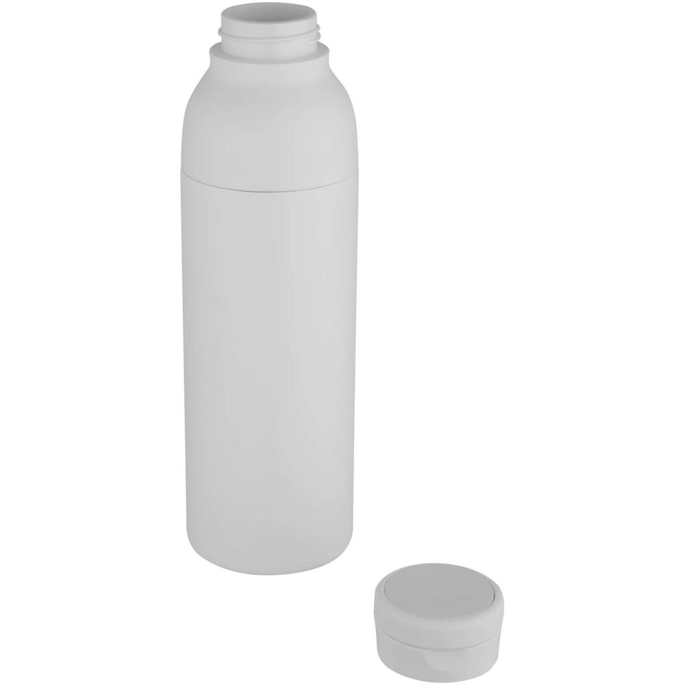 Bouteille avec isolation sous vide Illuminate double paroi de 650 ml en acier inoxydable recyclé certifié RCS blanc